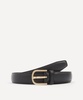 Slim Black Leather Trouser Belt