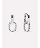 Double Hoop Earrings - Ash Double Silver