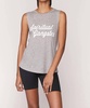 script muscle tank top in grey