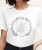 carla logo tee in white