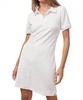 elana terry cloth polo dress in white