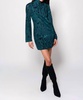 jazzy mockneck dress in emerald floral