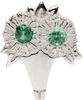 SSENSE Exclusive Silver & Green Bouquet Single Earring