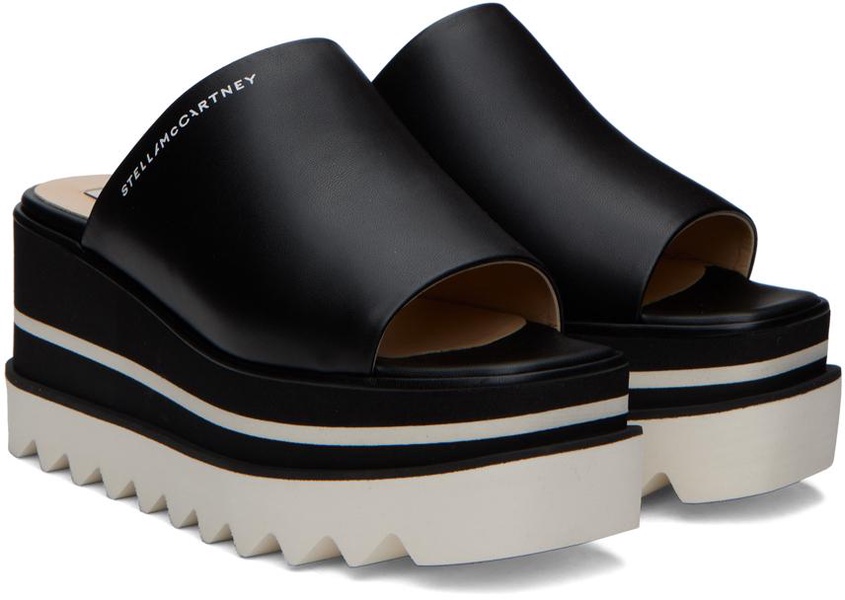 Black Sneak-Elyse Platform Mules