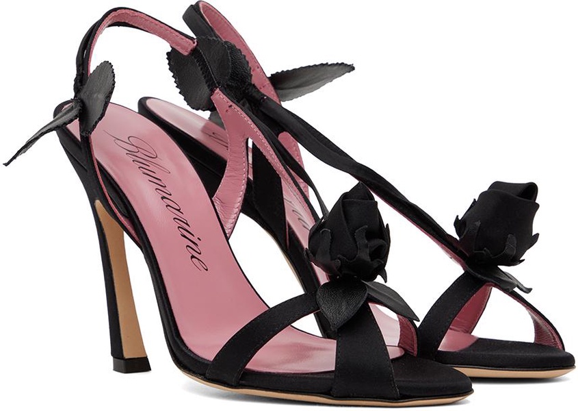 Black Sofia 120 Heeled Sandals