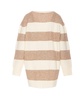 Elisabetta Franchi Striped Sequin-Thread V-Neck Jumper Dress