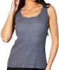 oil-washed bra-friendly tank top in gray