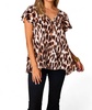 avril flutter sleeve v-neck top in kiara