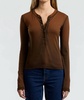 verona henley top in chestnut cast