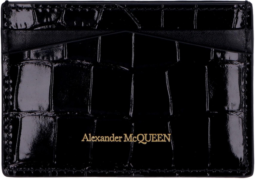 Alexander McQueen Printed Leather Card Holder