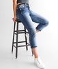 Curvy Mid-Rise Cuffed Stretch Capri Jean