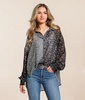 Mixed Floral Chiffon Blouse