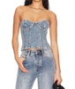 sasha top in light wash denim