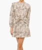 calla cheetah long sleeve belted tunic dress in day