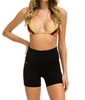 5 stripe rainbow 4 inch hi-rise biker short in black