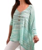 v-neck 3/4 sleeve tunic in mint