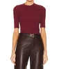 cropped sleeve tee in garnet