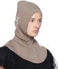 Gray Embellished Pointed Balaclava