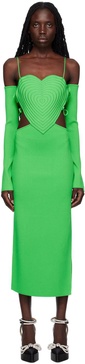 Green Heart Midi Dress