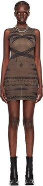 Brown KNWLS Edition Minidress