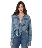 Women's Plaid Button-Down Boyfriend Shirt