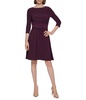 Tommy Hilfiger 3/4 Sleeve Jersey Fit-and-Flare Wrap Detail Dress