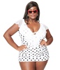 Plus Size Ruched Cutout Garbo One Piece Swimsuit