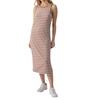 contrast trim maxi dress in washed clay/birch