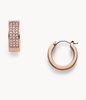 women's rose gold-tone stainless steel earrings