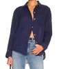 ellis cotton gauze button down shirt in indigo