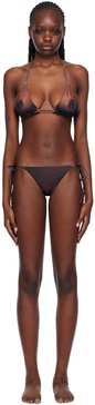 Brown 'The Ebony Body Tattoo' Bikini