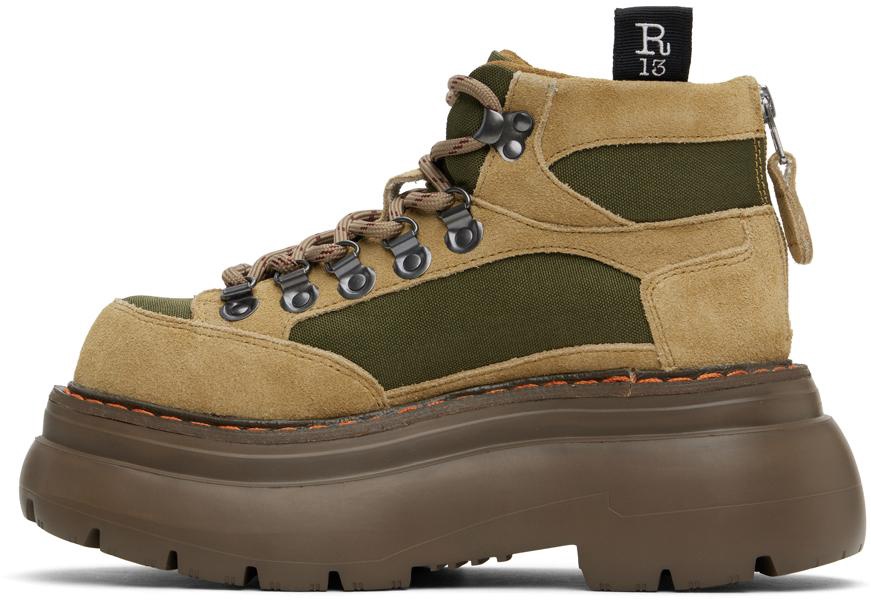 Brown & Khaki Bulky Trailblazer Boots