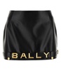 Bally Logo Plaque Straight Hem Mini Skirt