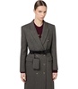 elisabetta franchi taupe double-breasted belted coat