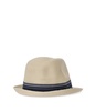 Barbour Belford Trilby Ecru Blue Hat