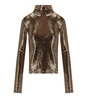 Essentiel Antwerp  Gold Geaker Turtleneck Top