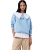 ganni isoli placid blue sweatshirt