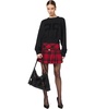 elisabetta franchi tartan belted skirt