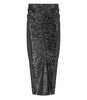 Essentiel Antwerp  Esparkling Black And Silver Midi Skirt