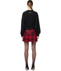 elisabetta franchi tartan belted skirt