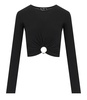 Elisabetta Franchi Ring Embellished Cropped Top