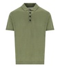 amaránto military green linen polo shirt