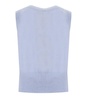 Ganni  Heather Blue Sleeveless Cardigan With Bows