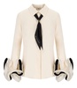 elisabetta franchi butter shirt with ruffles