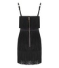 elisabetta franchi black fringed dress