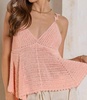 claudia babydoll sweater tank in blush