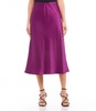 bias cut midi skirt in magenta