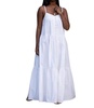 rio poplin maxi dress in white