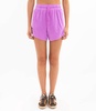 logo embroidery lounger short in neon purple