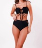 bows bikini set in black